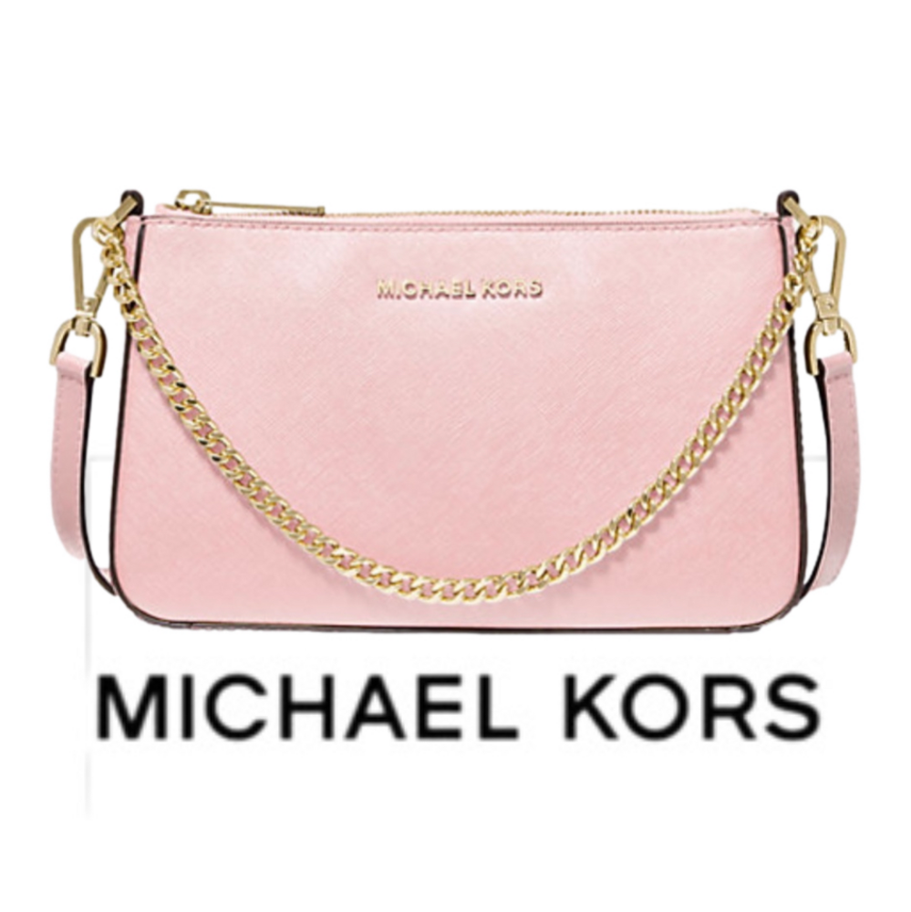 MICHEAL KORS 100% Leather, Powder Blush w/ Gold Accents, also red & black - Picture 11 of 11